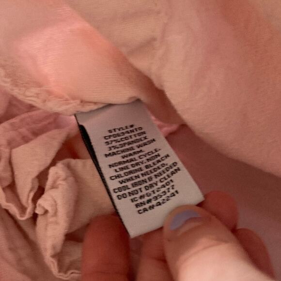 Sanctuary Cargo Pants 27 Small Ankle Taper Chino Stretch Pocket Zip Light Pink - Picture 15 of 15